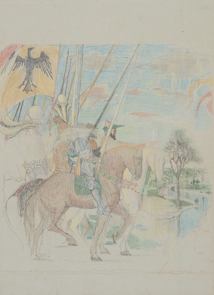 Study of &quot;Maxentius fleeing from Constantine&quot; from cycle of  ... Image 1