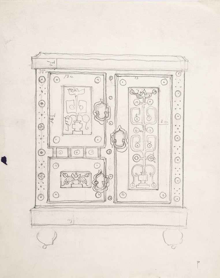 Study of ornate cabinet front Image 1