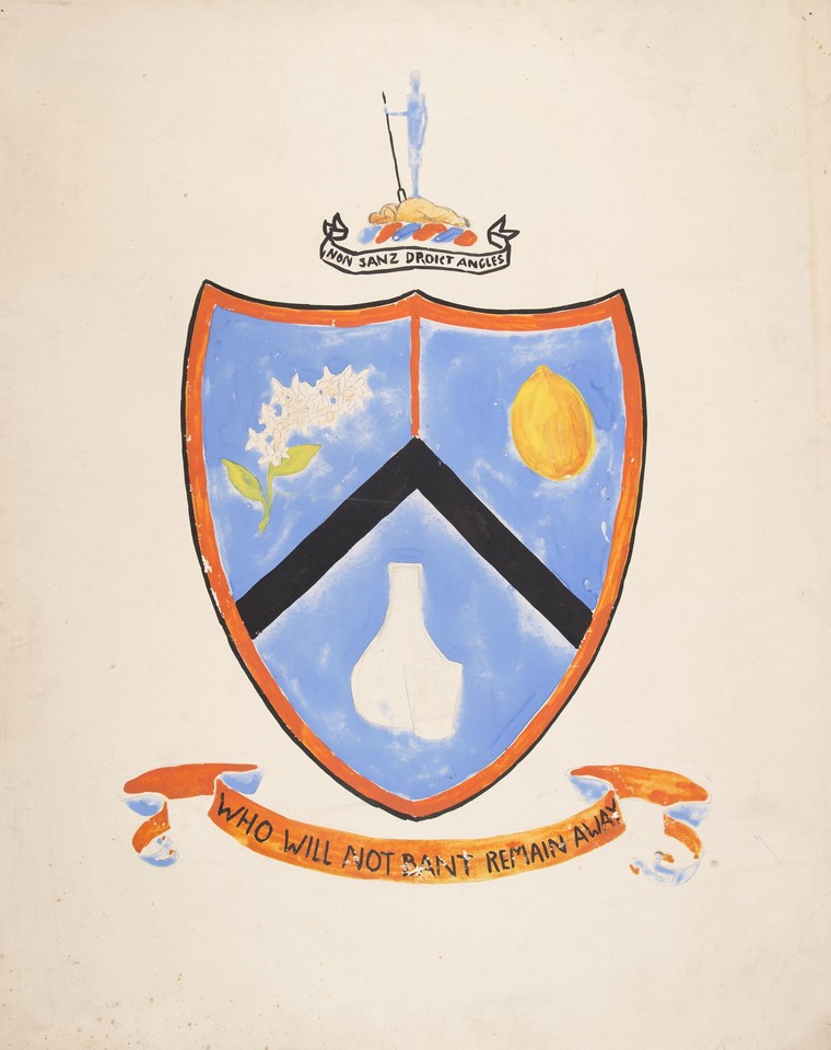 Study for heraldic shield and motto Image 1