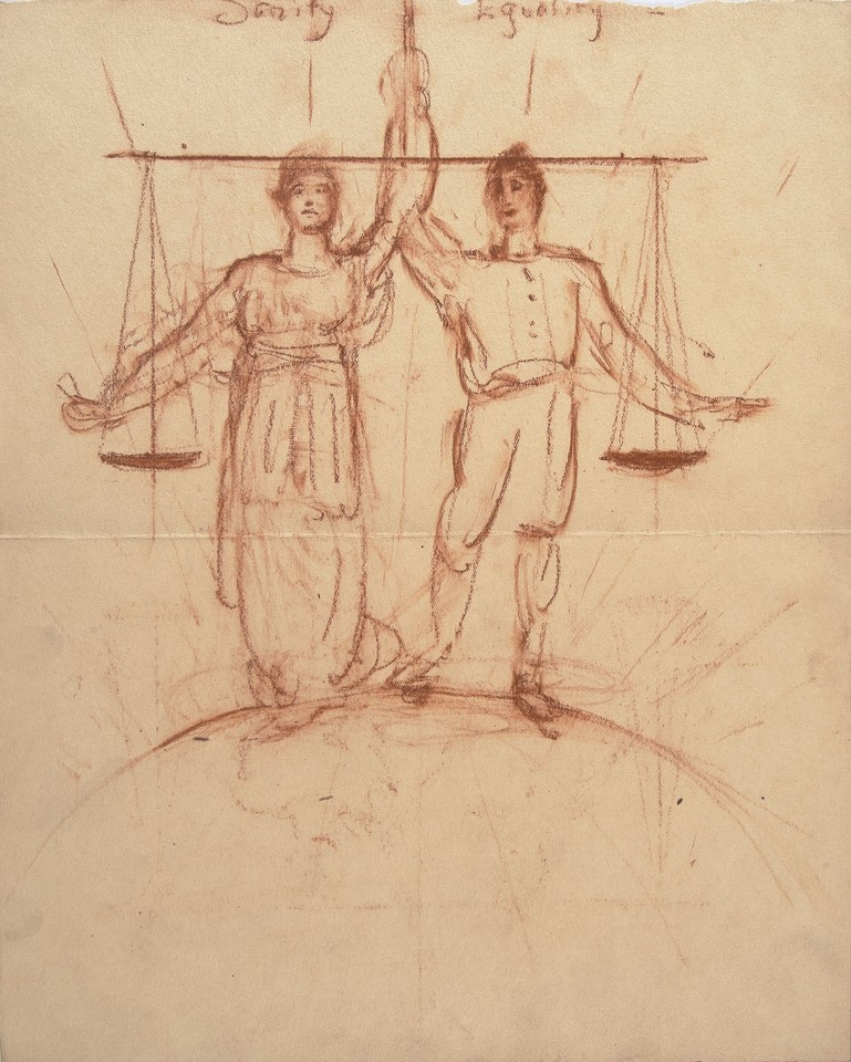 Unidentified study of personifications of &quot;Sanity&quot; and &quot;Equa ... Image 1