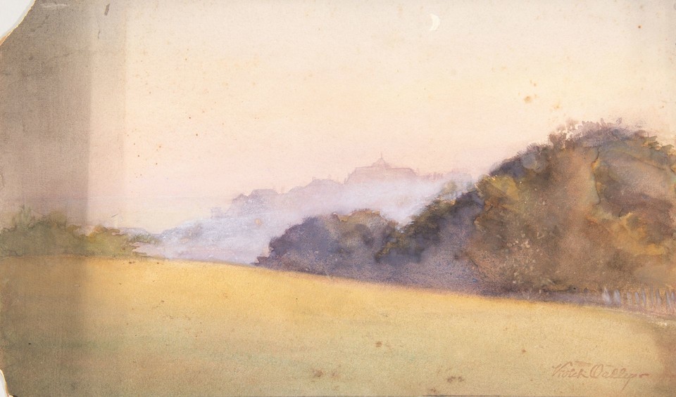 Landscape with Fogbound City in Distance,  Image 1