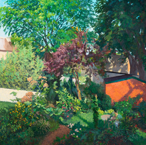 Patrick Arnold: Leverington Garden () Oil on paper mounted on ragboard 