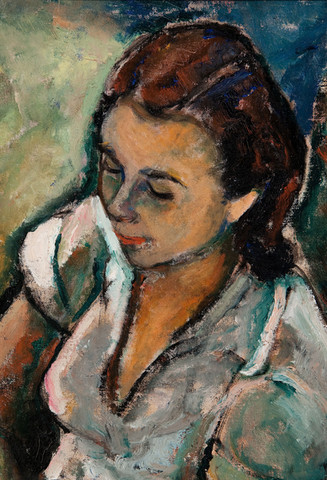 Ethel V. Ashton: Young Girl (Date unknown) Oil on canvas