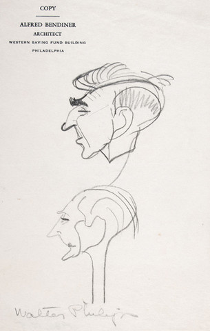 Alfred Bendiner: Walter Phillips (Undated) Graphite on paper