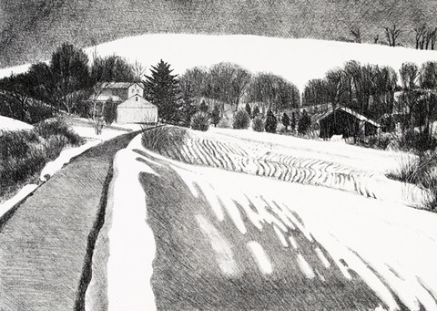 Morris Berd: Late February (1987) Lithograph on paper