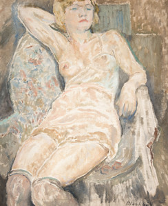 Morris Blackburn: Seated Nude () Oil on canvas