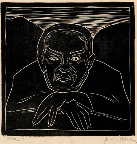 Julius Bloch: Sphinx (Undated) Linocut on Japanese paper