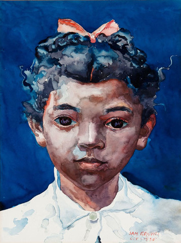 Samuel Joseph Brown: Urlene, Age Nine (1956) Watercolor on paper