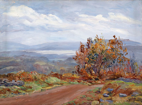 Mary Butler: Woodstock Valley from Meads-Wet Weather (Undated) Oil on canvas