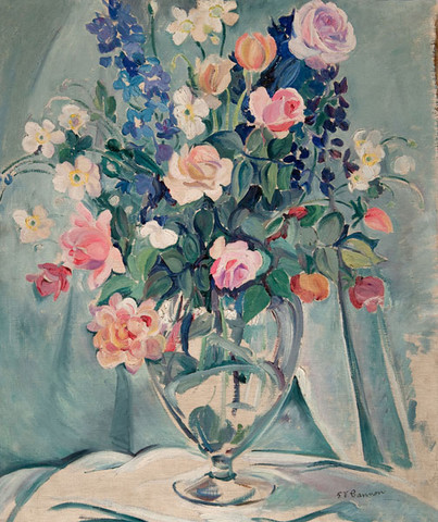 Florence V. Cannon: Roses (c. 1944) Oil on canvas