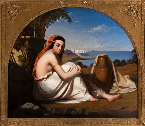Romain Cazes: Rebecca at the Well (1840) Oil on canvas