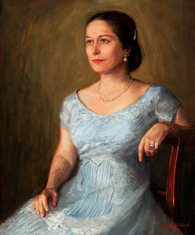 Richard S. Chew: Portrait of Catherine M. Kuch (1956) Oil on canvas