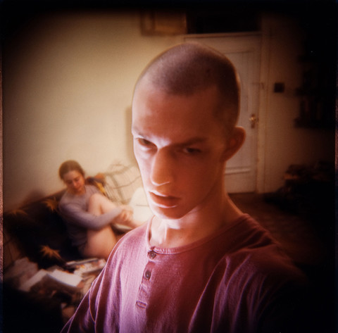 Matthew Clowney: Self Portrait with Julie on My Shoulder #1 (1995) C-print
