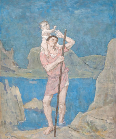 John Ramsey Conner: Saint Christopher (Undated) Oil on canvas