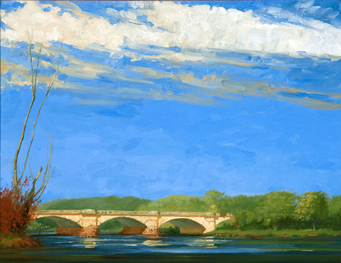 Patrick Connors: Columbia Bridge, Summer Morning (2010) Oil on linen