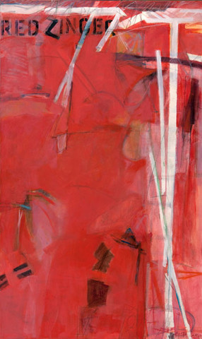Jacqueline Cotter: Red Zinger (1989) Oil on canvas