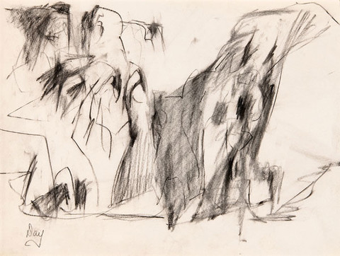 Larry Day: Landscape (c. 1955) Graphite on paper