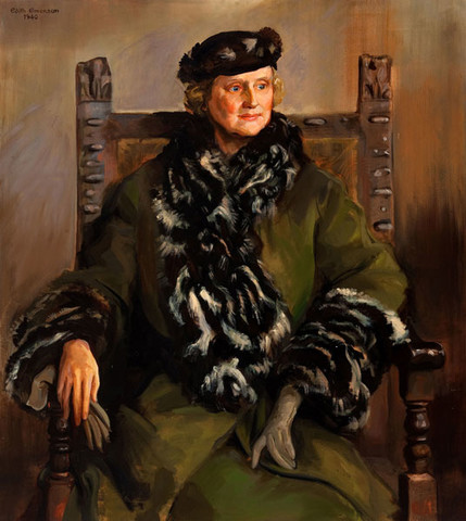 Edith Emerson: Lady in Furs (portrait Elinor McCaully) (1940) Oil on canvas