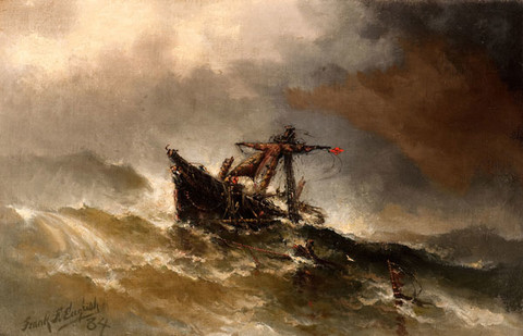Frank F. English: Storm Driven (1884) Oil on canvas