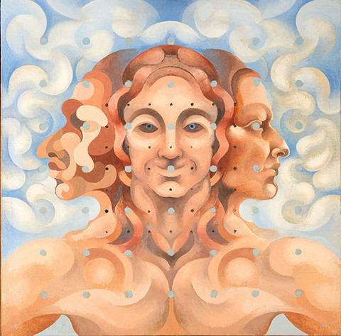 Martha Mayer Erlebacher: Three-Faced Figure (Undated) Oil on canvas