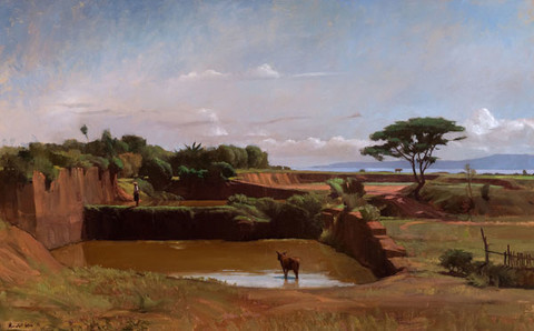 Randall L. Exon: Sanur, The Abandoned Quarry (1986) Oil on canvas