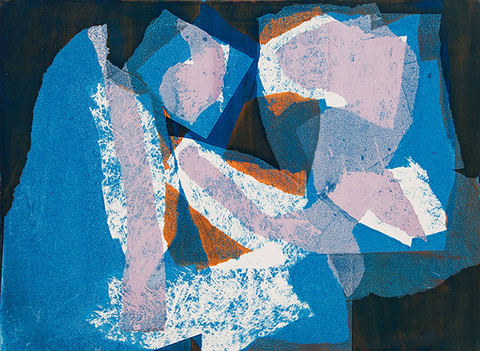 Ruth Fine: Texture Experiment II (1963) Open stencil screenprint on Rives paper