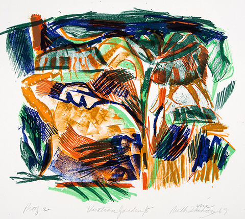 Ruth Fine: Variation Garden/5 (1967) Lithograph on Rives paper