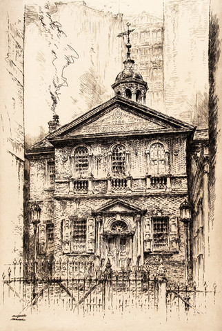 Paul Geissler: Carpenter Hall, Philadelphia (1928) Etching