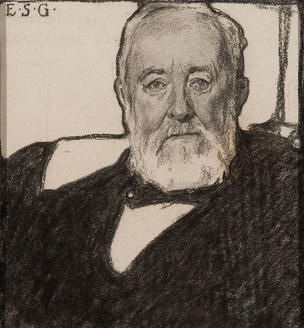 Elizabeth Green: Portrait of the Artist's Father, Jasper Green (c. 1900) Charcoal on paper