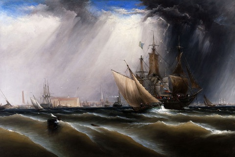 James Hamilton: View of Philadelphia (Undated) Oil on canvas