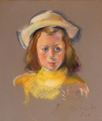 Betty W. Hubbard: Portrait of Moira (c. 1928) pastel