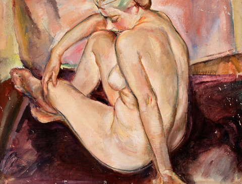 Betty W. Hubbard: Nude (1940s) Oil on canvas