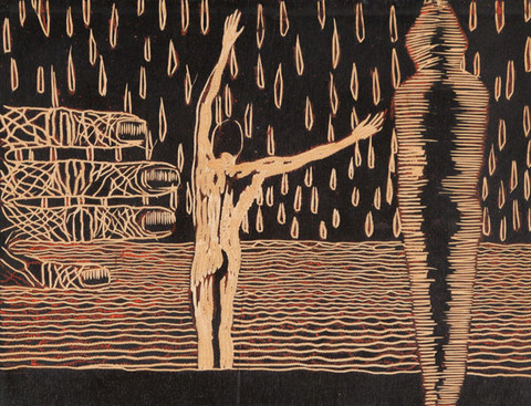 Frank Hyder: The Dance (1987) Oil on plywood