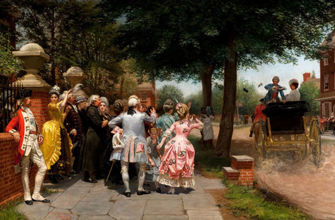 Frederick James: A Colonial Wedding (c. 1888) Oil on canvas