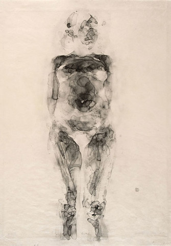 Alex Kanevsky: J.W. (X-Ray Series) (2007) aquatint etching on Japanese Gampi paper