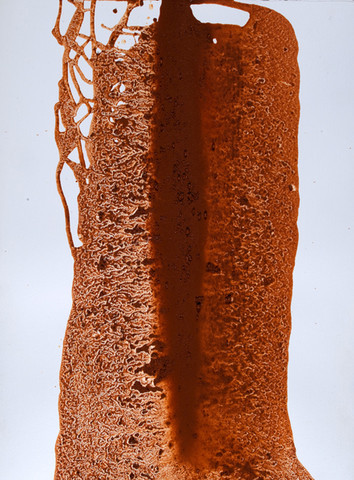 Elaine Kurtz: Untitled (1999) Alabama red dirt and acrylic on Lanaquarelle paper