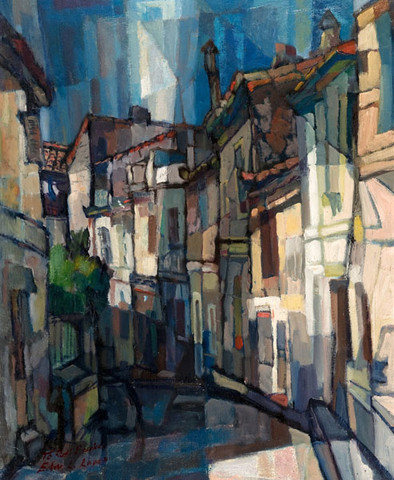 Edward Loper: Paris Street (1976) Oil on canvas