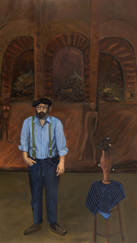 Jimmy Lueders: Portrait of Armand Mednick (1982) Oil on canvas