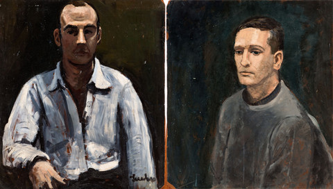 Jimmy Lueders: Self-Portrait and Portrait of a Young Man (Date unknown) Oil on Masonite