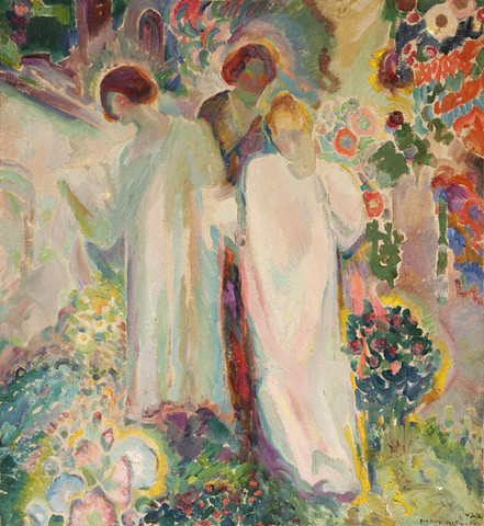 Henry McCarter: Three Women in a Garden (1922) Oil on canvas