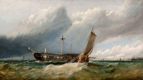 Edward Moran: The Wreck (19th Century) Oil on canvas