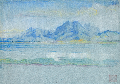 Violet Oakley: Dido's View (from the site of Carthage) (Undated) Pastel on laid paper