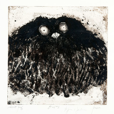 Peter Paone: Owl No. 2 (Undated) Lithography
