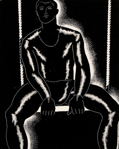 Salvatore Pinto: Trapeze Performer (Undated) Wood engraving