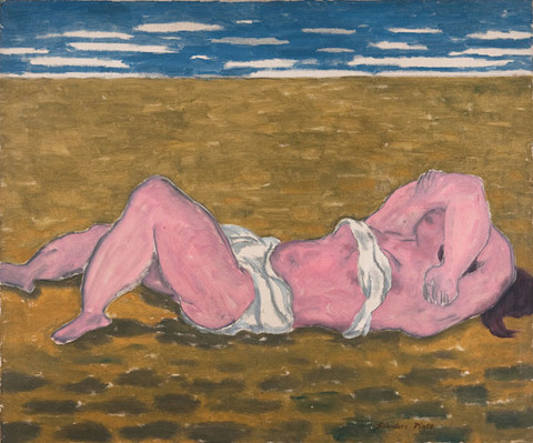 Salvatore Pinto: Woman on a Beach (c. 1933) Oil on canvas