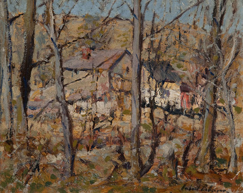 Herbert Pullinger: Frog Hollow From Edge of Rodger's Woods (Undated) Oil on canvas on board