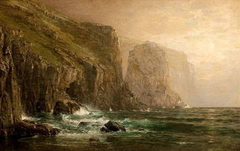 William Trost Richards: On the Cornish Coast (1883) Oil on canvas