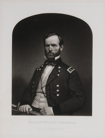 Samuel Sartain: Major General William Sherman (1865) Mezzotint on paper