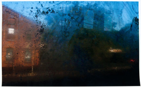 Stuart Shils: Brick Wall of Germantown Factory Through a Window (2009) Archival pigment print