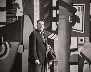 Adrian Siegel: Fernand Leger with The City at the Phialdelphia Museum of Art, May 1943 (c. 1943) Gelatin silver print 